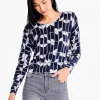 Fashion NIC+ZOE Shape Shift Sweater Indigo Multi