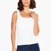 New NIC+ZOE Shelf Bra Perfect Tank Paper White