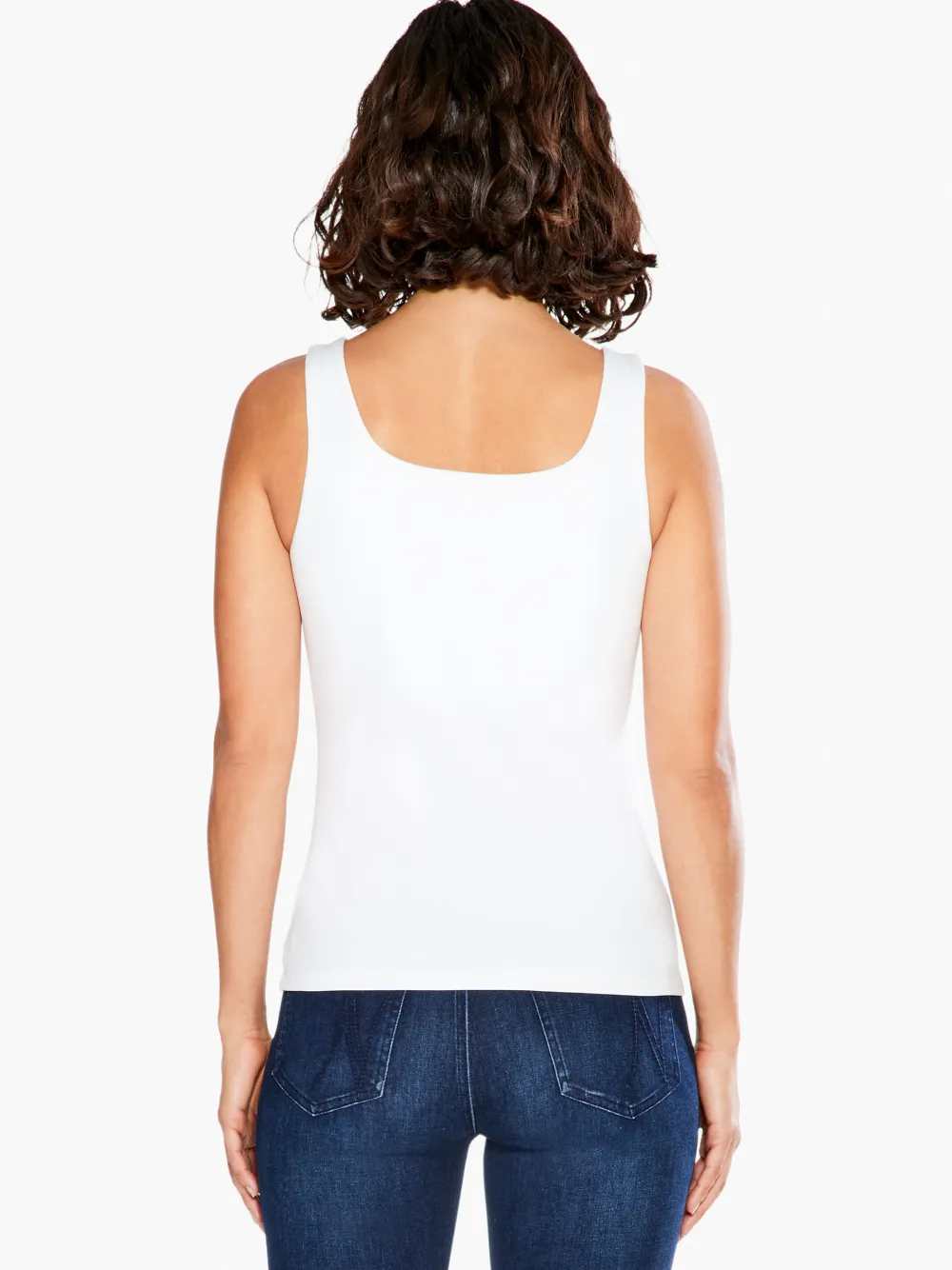 New NIC+ZOE Shelf Bra Perfect Tank Paper White