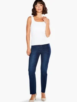 New NIC+ZOE Shelf Bra Perfect Tank Paper White