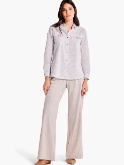 Outlet NIC+ZOE Sleek Striped Shirt Neutral Multi