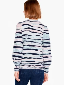 Flash Sale NIC+ZOE Snowed In Sweater Blue Multi