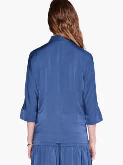 Store NIC+ZOE Soft Drape Town Shirt Deep Ocean