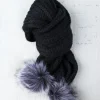 Store NIC+ZOE Soft Rib Slouchy Scarf By Hat Attack Black