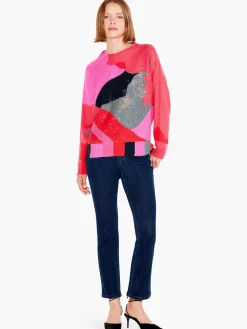 Cheap NIC+ZOE Soft Sparkles Sweater Grey Multi
