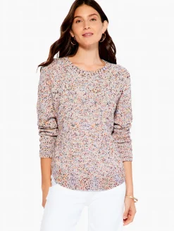 Flash Sale NIC+ZOE Speckled Sunrise Sweater Cream Multi