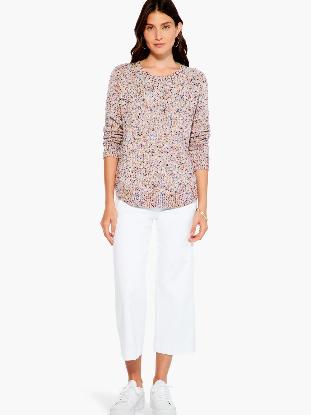 Flash Sale NIC+ZOE Speckled Sunrise Sweater Cream Multi