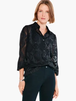 Discount NIC+ZOE Starry Sky Shirt Black Onyx