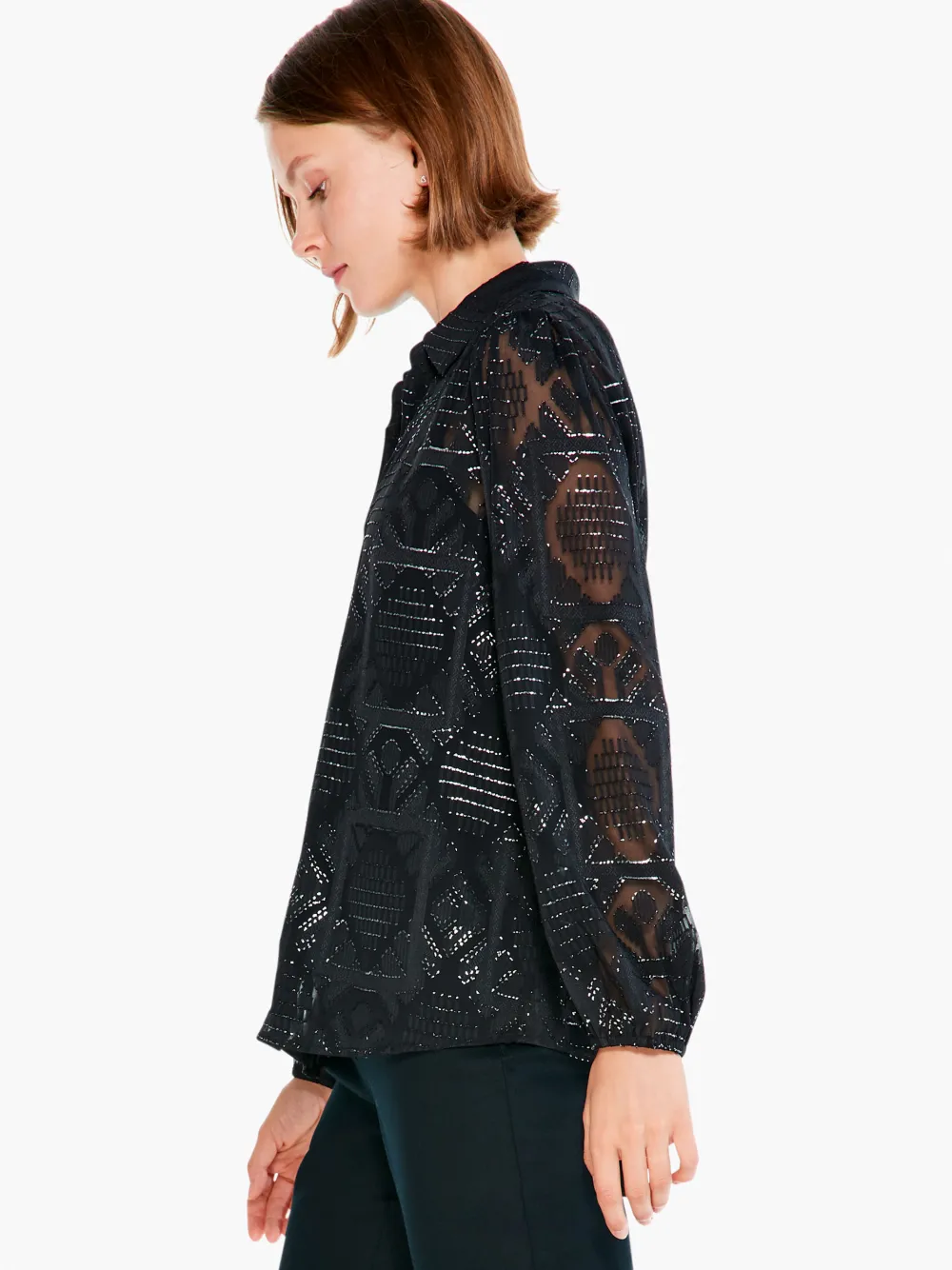 Discount NIC+ZOE Starry Sky Shirt Black Onyx
