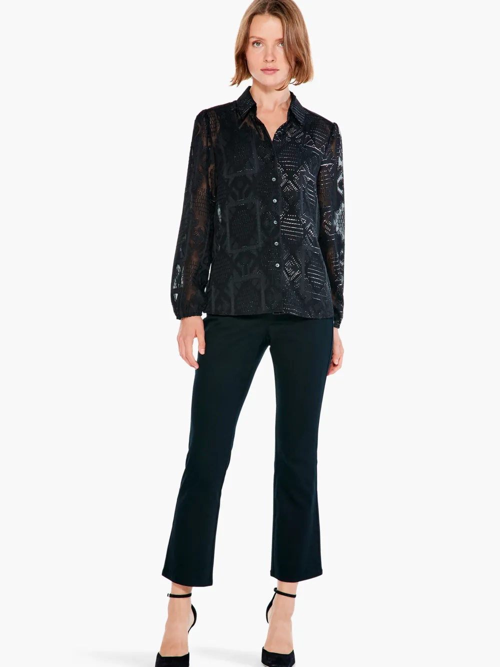 Discount NIC+ZOE Starry Sky Shirt Black Onyx