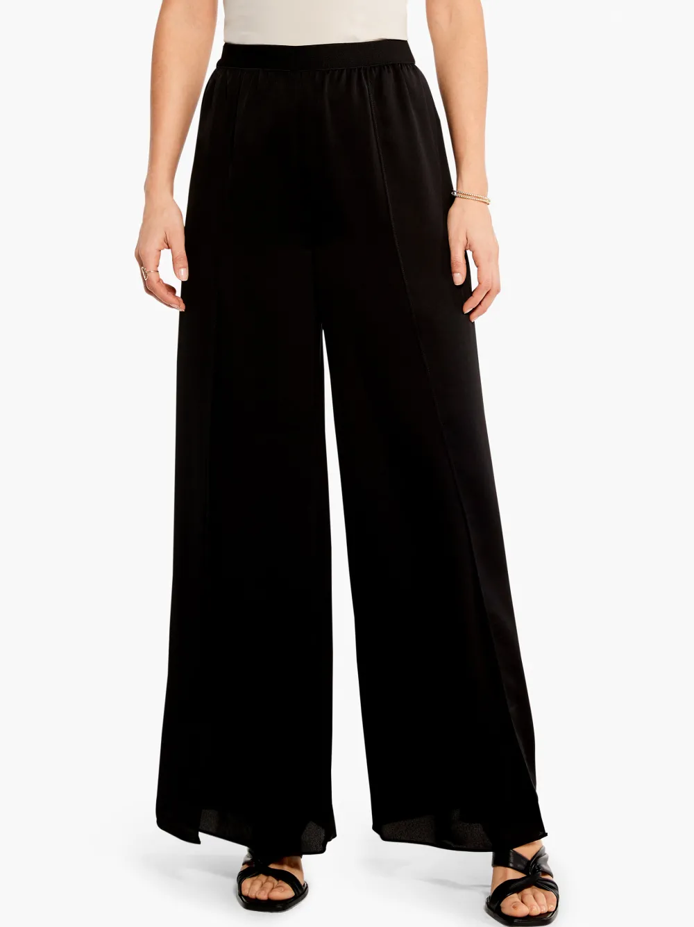 Flash Sale NIC+ZOE Statement Wide-Leg Pant Black Onyx