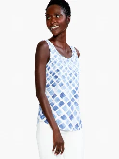 Store NIC+ZOE Stonefall Shirt Tail Perfect Tank Blue Multi
