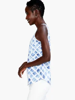 Store NIC+ZOE Stonefall Shirt Tail Perfect Tank Blue Multi