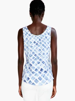 Store NIC+ZOE Stonefall Shirt Tail Perfect Tank Blue Multi