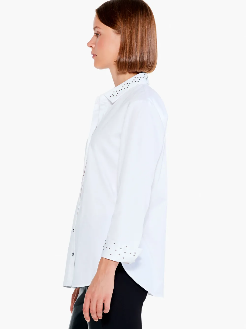 Discount NIC+ZOE Subtle Sparkle Shirt Paper White