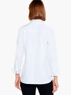 Discount NIC+ZOE Subtle Sparkle Shirt Paper White