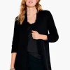 Clearance NIC+ZOE Subtle Stitch Cardigan Black Onyx