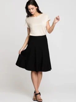 Best NIC+ZOE Summer Fling Flirt Skirt Black Onyx
