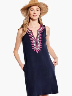 Best NIC+ZOE Summer Retreat Dress Indigo Multi