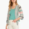 Fashion NIC+ZOE Summer Spacedye Cardigan Aqua Multi