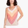 Best NIC+ZOE Sun Ray Crochet Tank Orange Multi