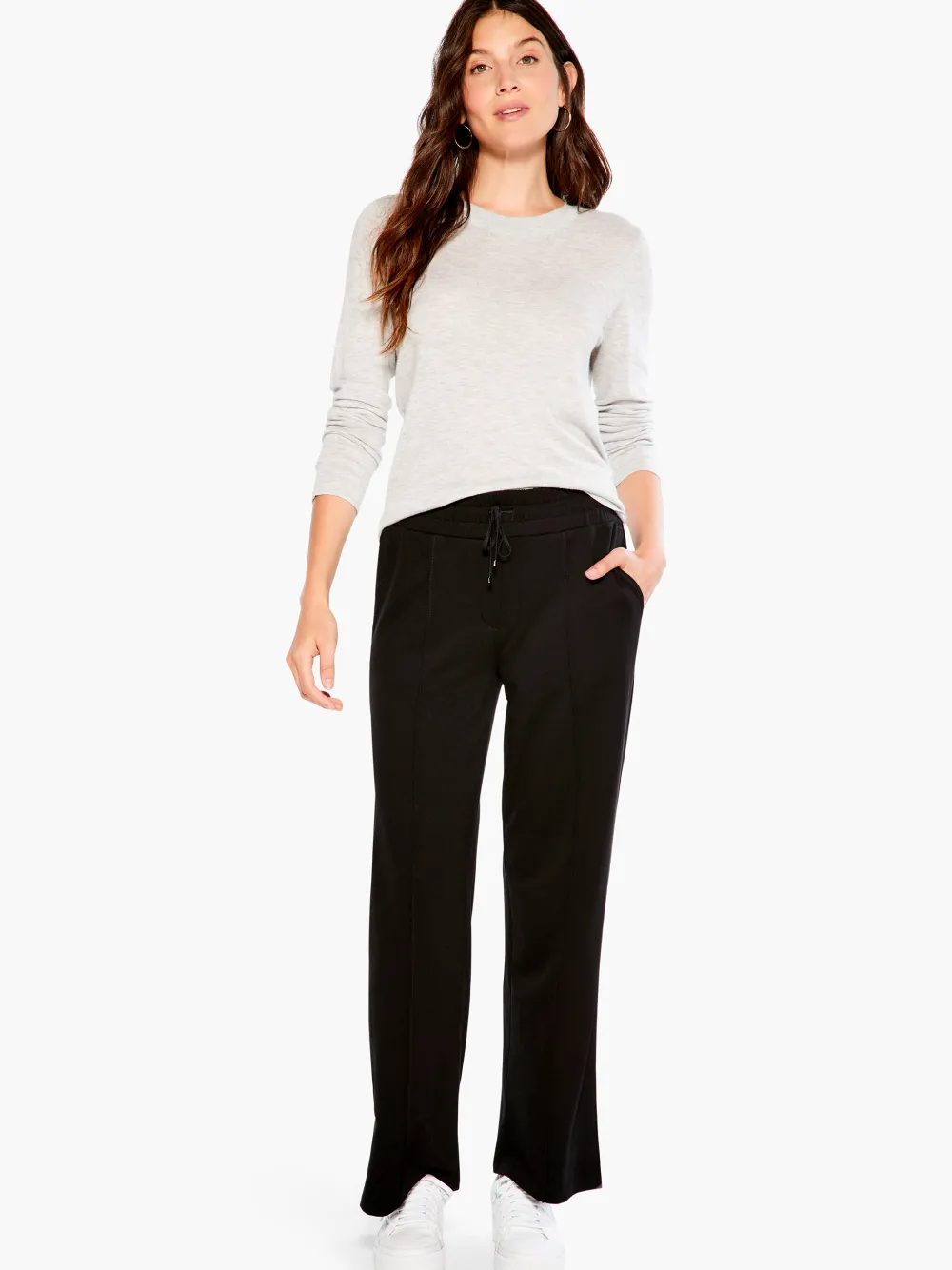New NIC+ZOE Supersoft Wide-Leg Trouser Black Onyx