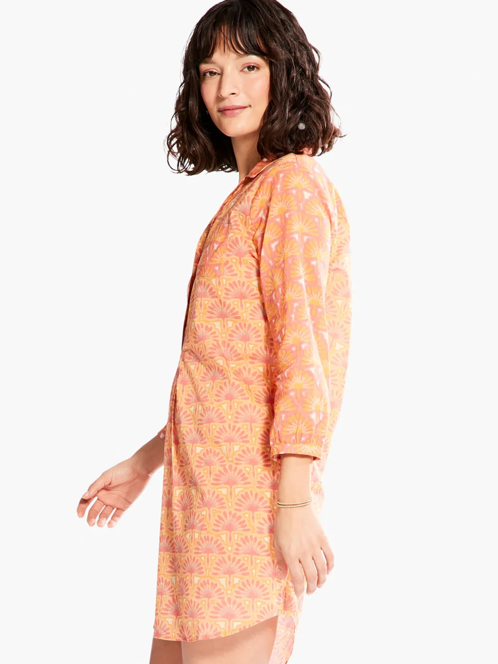 Online NIC+ZOE Swan Rays Dress Orange Multi