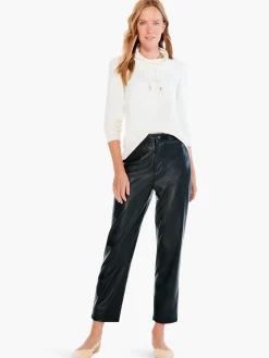 New NIC+ZOE Terry Fleece Femme Top Cream