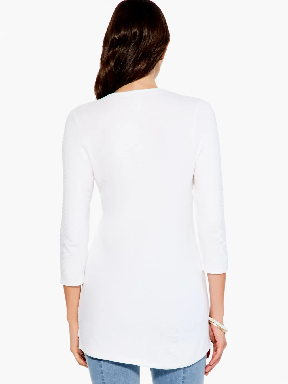 Store NIC+ZOE Textured Drape Top Paper White