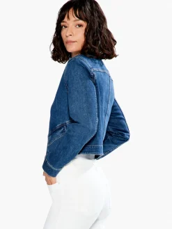 Sale NIC+ZOE Top It Off Denim Jacket Atlantic