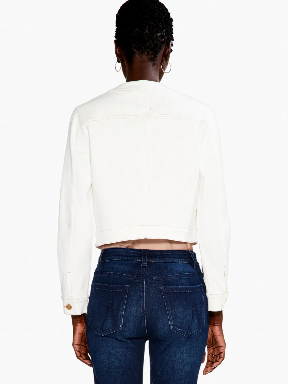 Shop NIC+ZOE Top It Off Denim Jacket Paper White