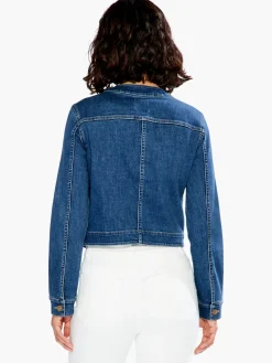 Sale NIC+ZOE Top It Off Denim Jacket Atlantic
