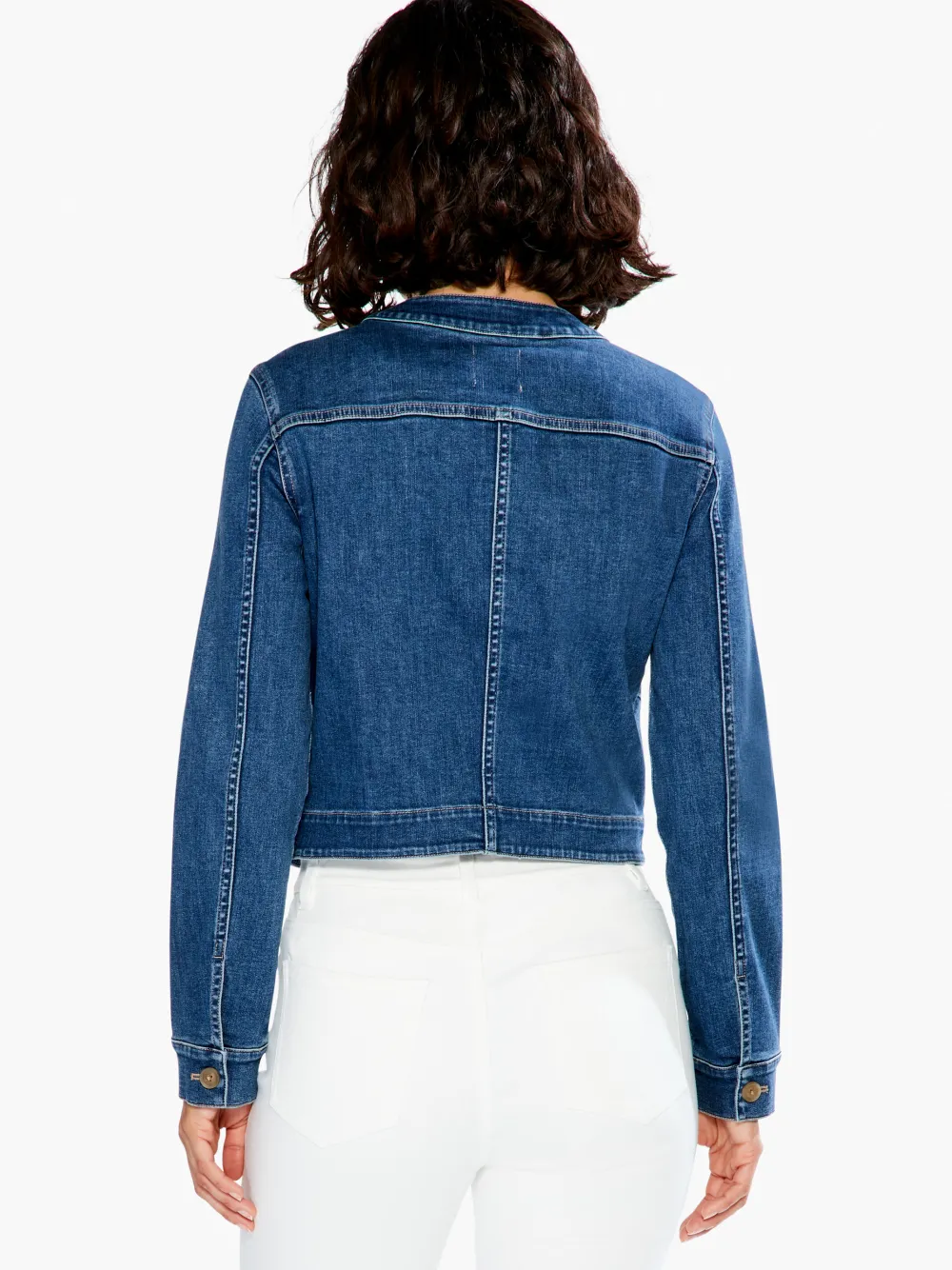 Sale NIC+ZOE Top It Off Denim Jacket Atlantic