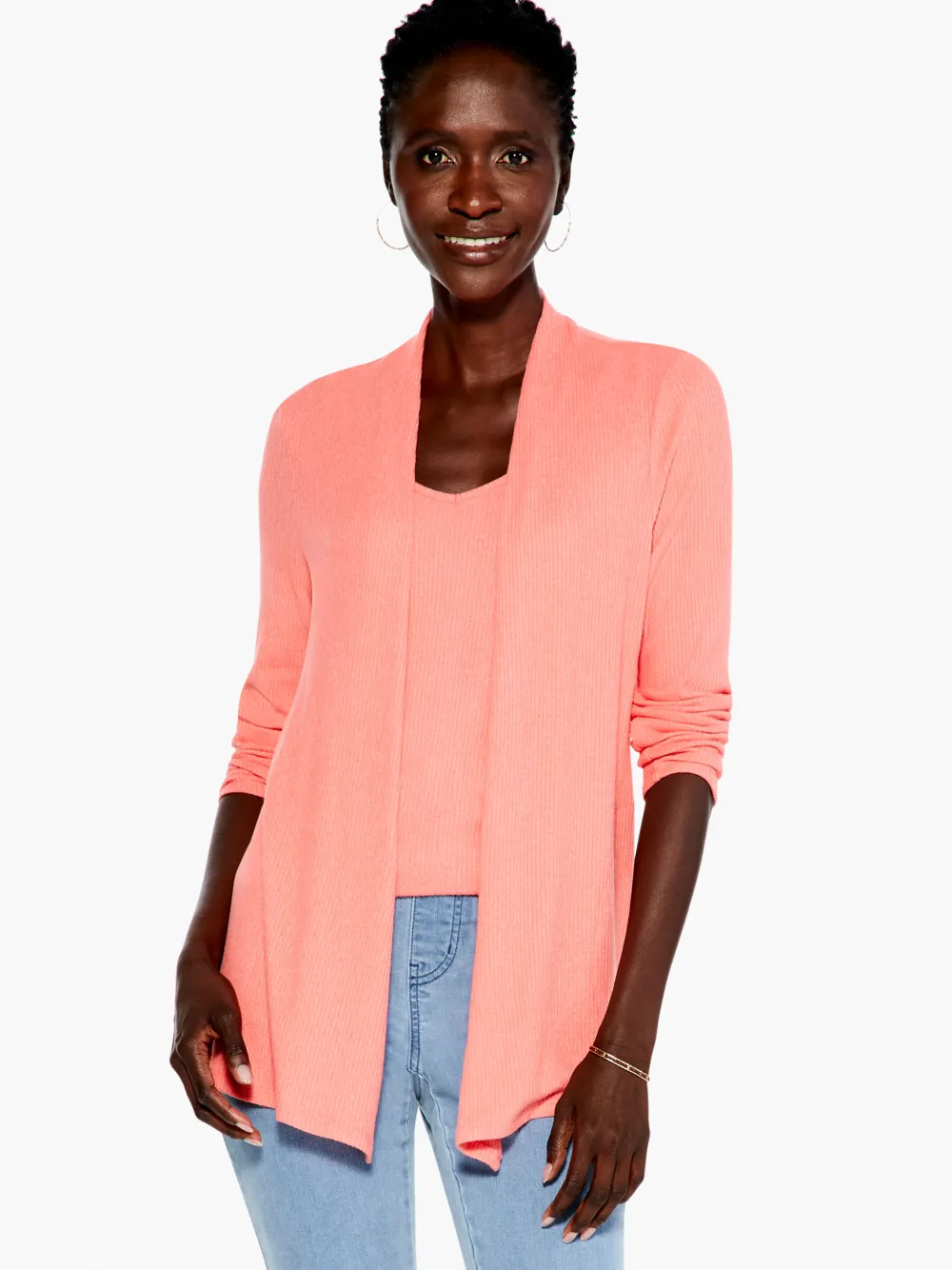 Discount NIC+ZOE Tradewinds Cardigan Bellini