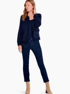 Cheap NIC+ZOE Trimmings Knit Jacket Dark Indigo