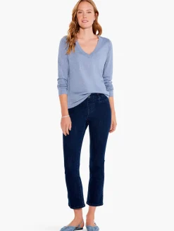 Cheap NIC+ZOE V Neck Long Sleeve Shimmer Sweater Tee Provence