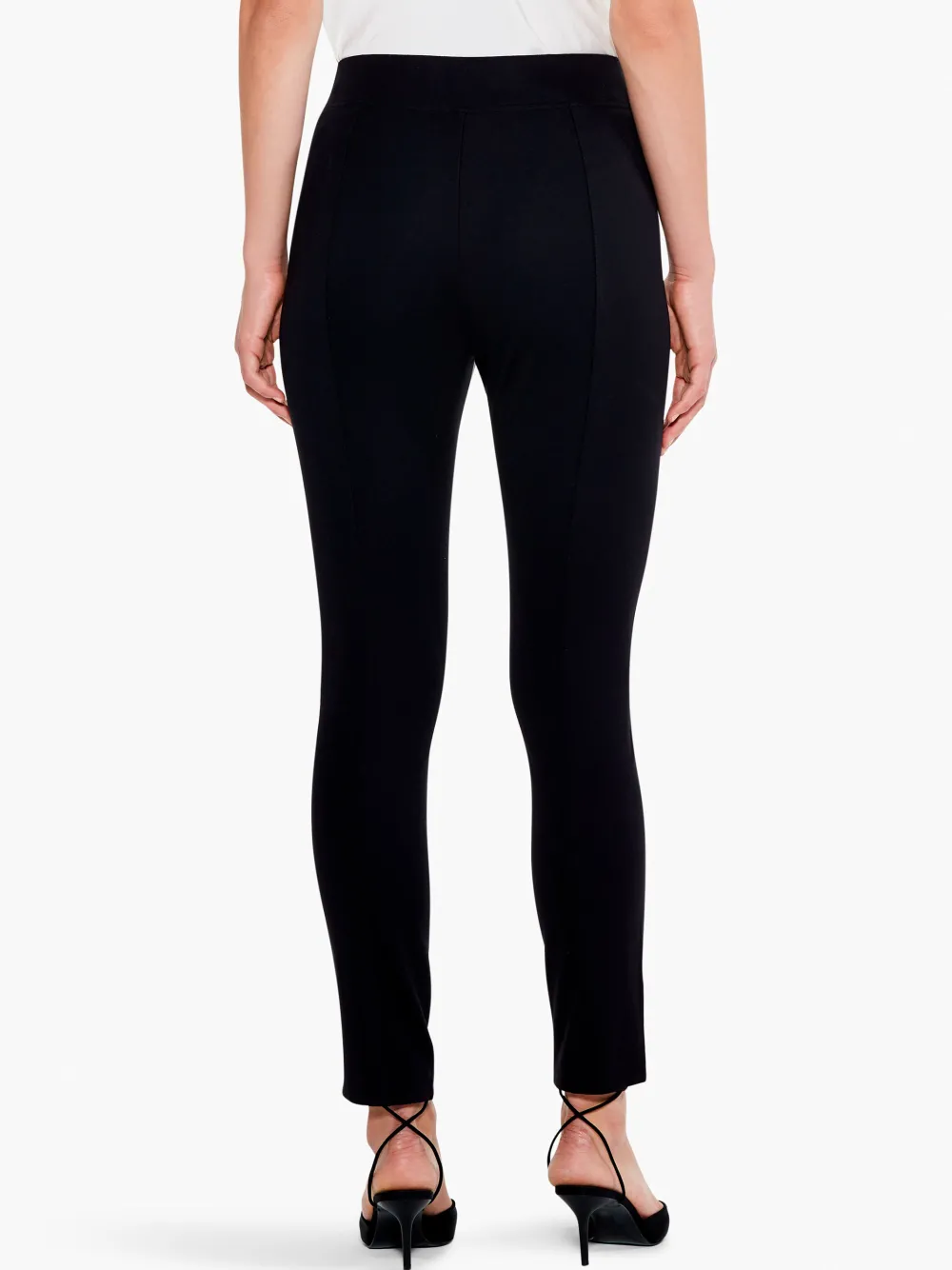 Cheap NIC+ZOE Vegan Leather 50/50 Legging Black Onyx