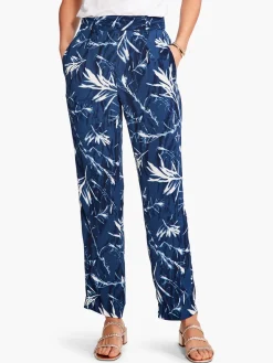 Shop NIC+ZOE Vintage Botanical Relaxed Trouser Blue Multi