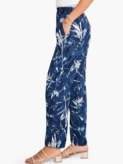 Shop NIC+ZOE Vintage Botanical Relaxed Trouser Blue Multi