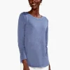 Best Sale NIC+ZOE Vital Boatneck Sweater Harbor Blue