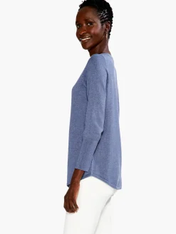 Flash Sale NIC+ZOE Vital Boatneck Sweater Harbor Blue