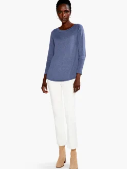 Best Sale NIC+ZOE Vital Boatneck Sweater Harbor Blue
