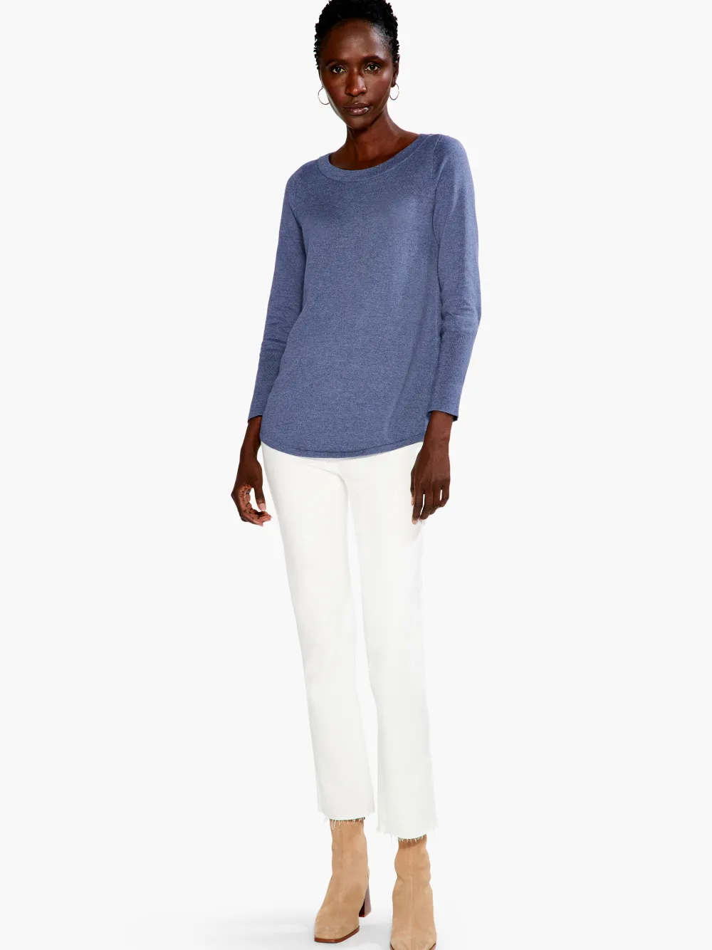 Best Sale NIC+ZOE Vital Boatneck Sweater Harbor Blue