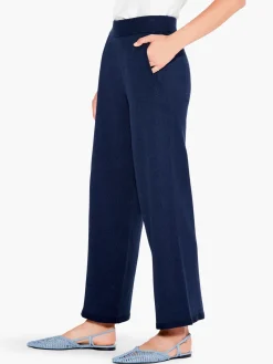 Outlet NIC+ZOE Vital Knit Wide-Leg Pant Dark Indigo