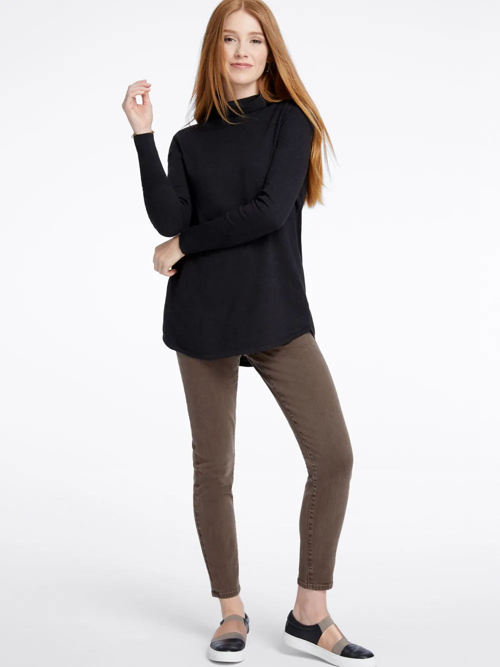 Fashion NIC+ZOE Vital Turtleneck Sweater Black Onyx