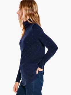 Clearance NIC+ZOE Vital Twinkle Sweater Dark Indigo