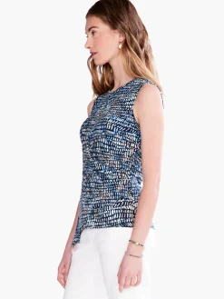 Cheap NIC+ZOE Water Drops Tank Blue Multi