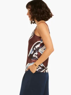 Sale NIC+ZOE Watercolor Vines Tank Brown Multi