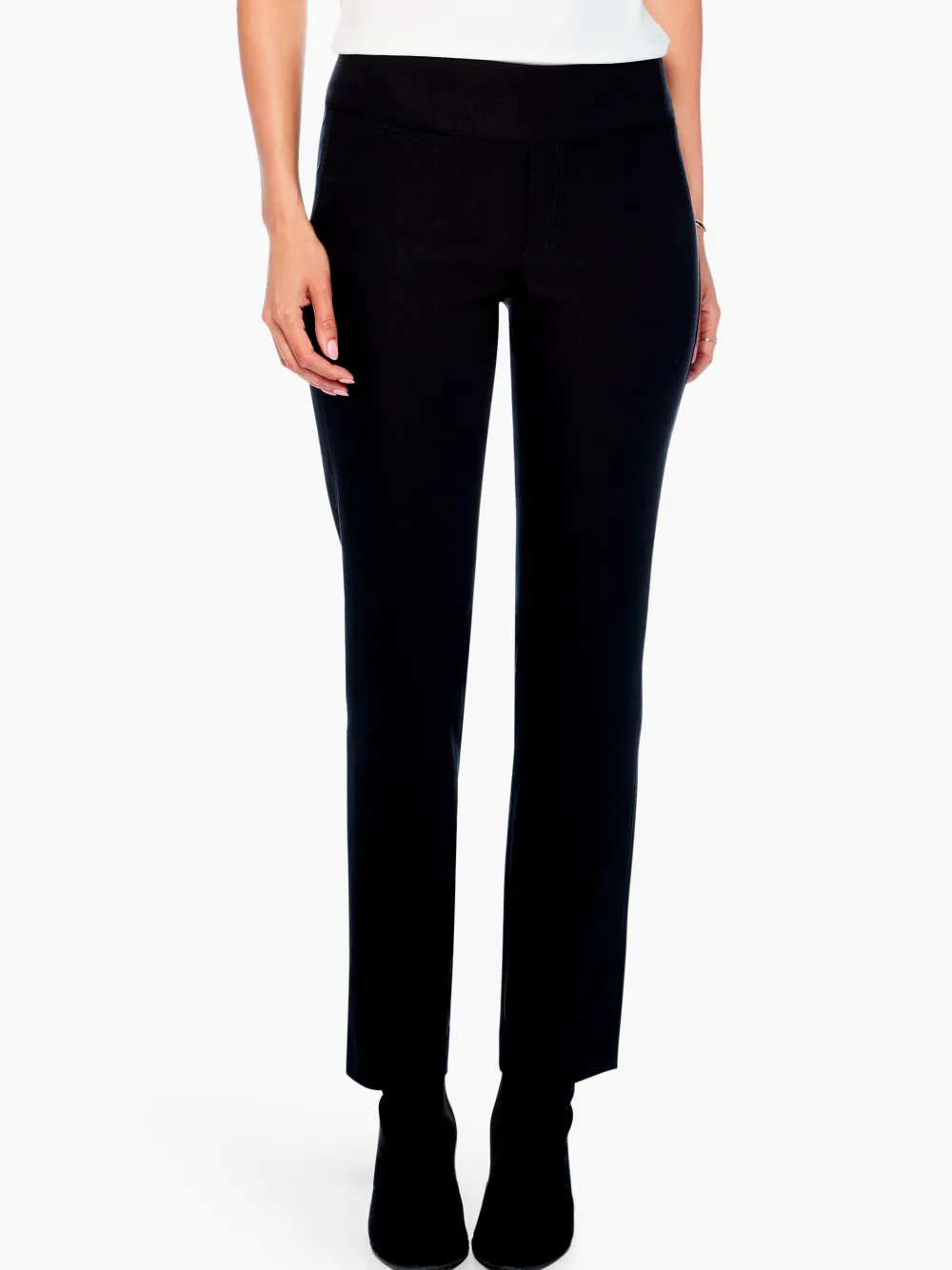 Store NIC+ZOE Wonderstretch Pocket Straight Leg Pant Black Onyx