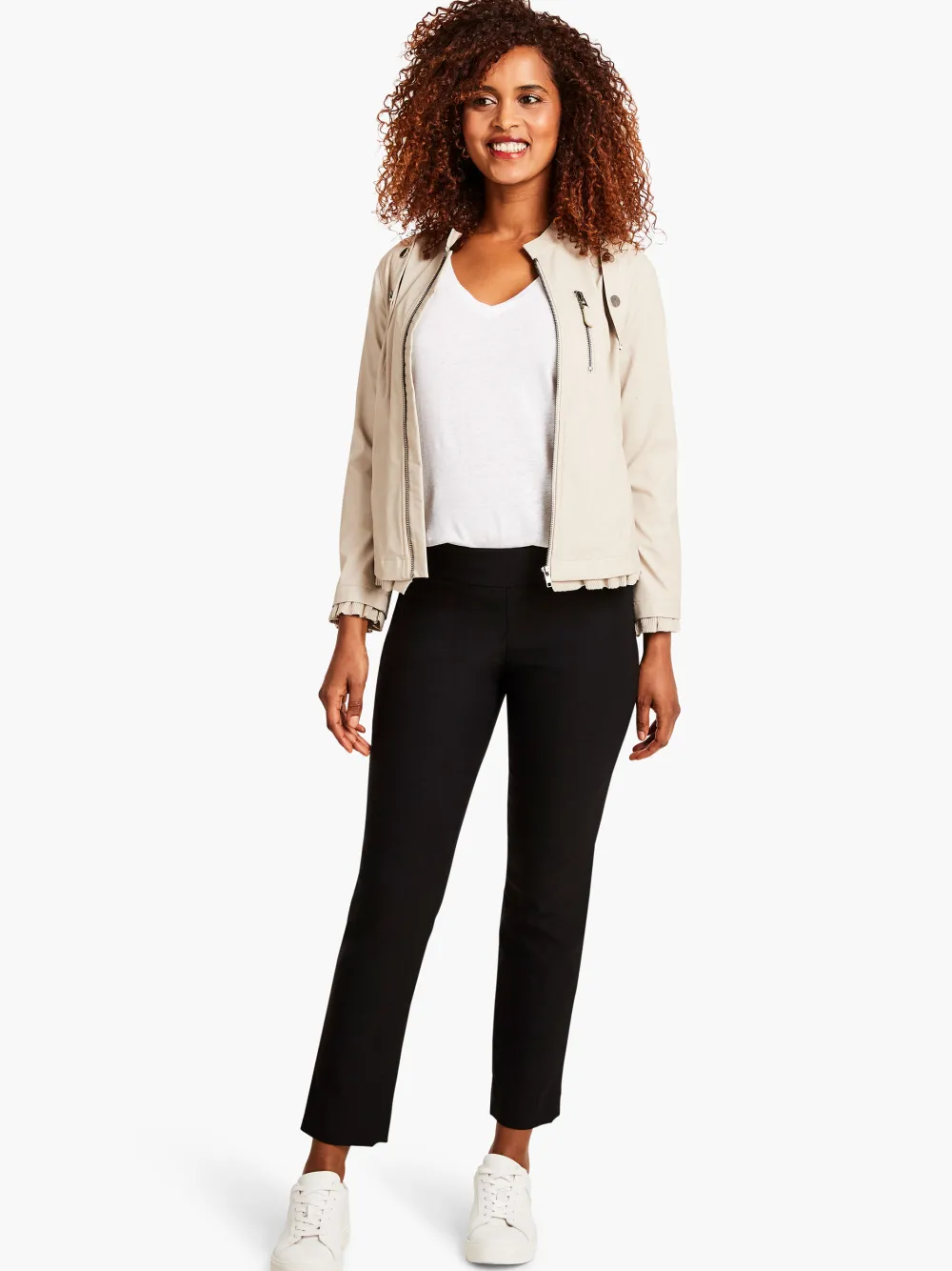 Outlet NIC+ZOE Wonderstretch Straight Ankle Pant Black Onyx